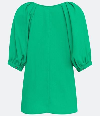 Blusa Manga Corta en Crepé con Detalle en lo Escote 7