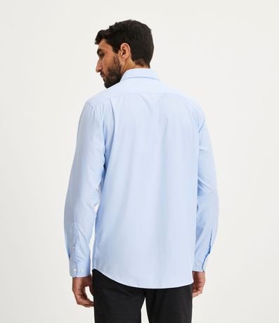 Camisa Regular en Microfibra con Cuello Inglés y Manga Larga 4