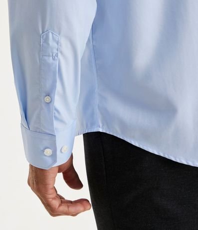 Camisa Regular en Microfibra con Cuello Inglés y Manga Larga 5