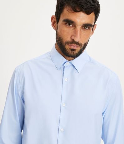 Camisa Regular en Microfibra con Cuello Inglés y Manga Larga 6