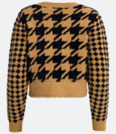 Buzo Corto en Punto Pied de Poule con Escote V 2