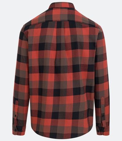 Camisa Comfort en Algodón con Estampado de Cuadros y Mangas Largas 9