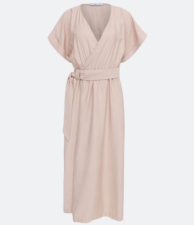 Vestido Largo en Sastrería con Escote V y Cruzado 5