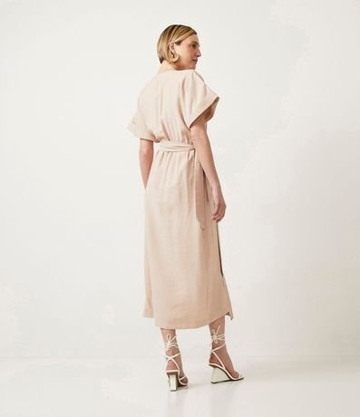 Vestido Largo en Sastrería con Escote V y Cruzado 3