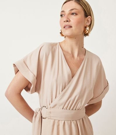 Vestido Largo en Sastrería con Escote V y Cruzado 4