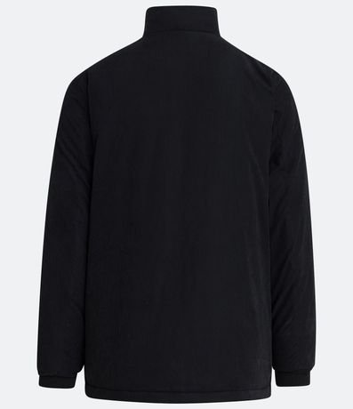 Campera Alargada en Poliamida con Cuello Alto y Cremallera 2