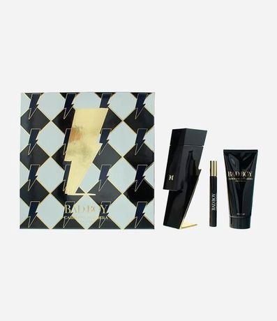 Kit Parfume Carolina Herrera Bad Boy Eau de Toilette 100ml + Body Lotion + Travel Parfum