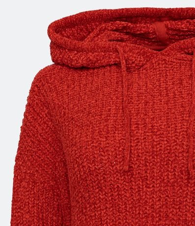 Buzo en Chenille Texturizado con Capucha y Ribana en el Puño 7