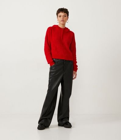 Buzo en Chenille Texturizado con Capucha y Ribana en el Puño 2