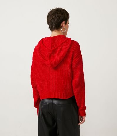 Buzo en Chenille Texturizado con Capucha y Ribana en el Puño 3