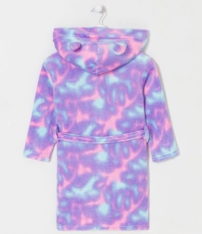 Bata de baño Infantil en Fleece Tie Dye y con Capucha- Talle P al GG 2