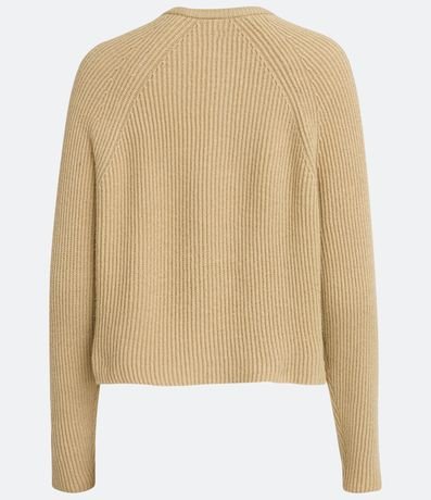 Buzo Suéter de Punto Acanalado con Botones en el Cuello 6