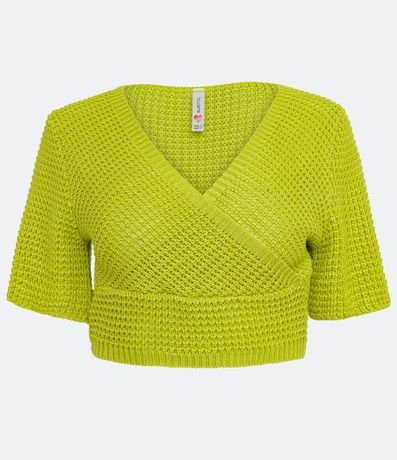 Blusa Cropped de Punto Diferenciado y Manga Corta 5