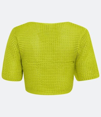 Blusa Cropped de Punto Diferenciado y Manga Corta 6