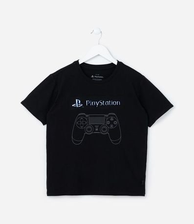 Remera Infantil con Estampado Holográfica PlayStation - Talle 5 a 14 años
