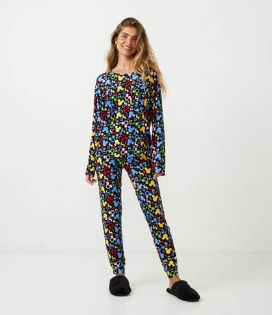 Pijama Largo con Estampado Mickey Mouse 1