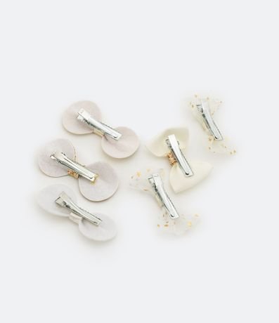 Kit 06 Presillas de Cabello Infantil en Formato de Lazo 2