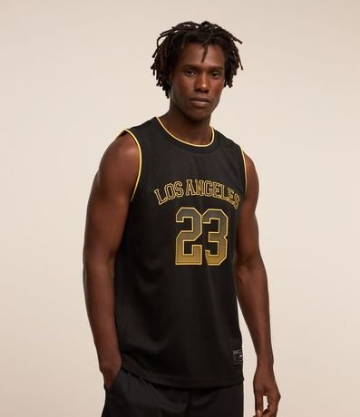 Musculosa Deportiva Baloncesto con Dry Fit y Estampa Los Angeles 23