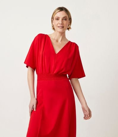 Vestido Midi en Malla con Escote V 2