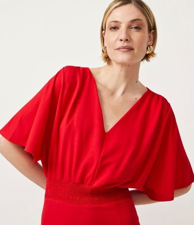 Vestido Midi en Malla con Escote V 4