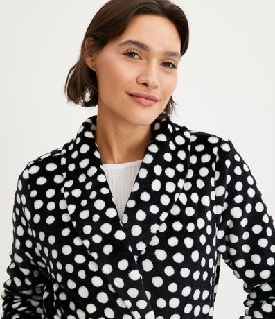 Robot Corto en Fleece Estampado de Lunares 4