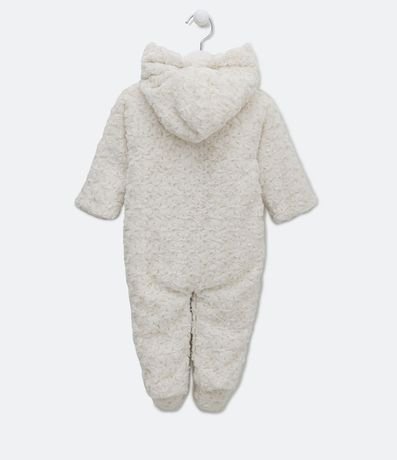 Mono Infantil en Fleece con Textura Capucha y Pies - Talle 0 a 18 meses 2