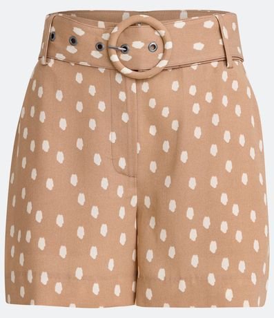 Short con Cinturón Forrado y Estampado de Lunares 5