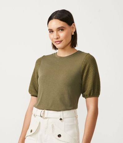 Blusa en Viscolycra con Manga Diferenciada 1