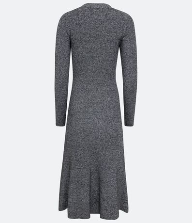 Vestido Midi en Punto con Volado en la Barra 8