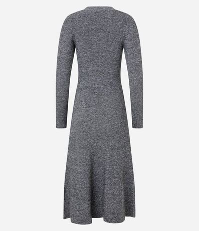 Vestido Midi en Punto con Volado en la Barra 9