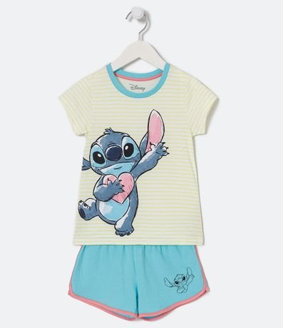 Pijama Corto Infantil Estampado Stitch - Talle 4 a 12 años 1