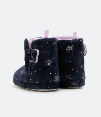 Pantufla Bota Infantil en Fleece con Estrellas de Brillos - Talle 19/20 al 27/28 3