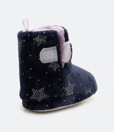 Pantufla Bota Infantil en Fleece con Estrellas de Brillos - Talle 19/20 al 27/28 4