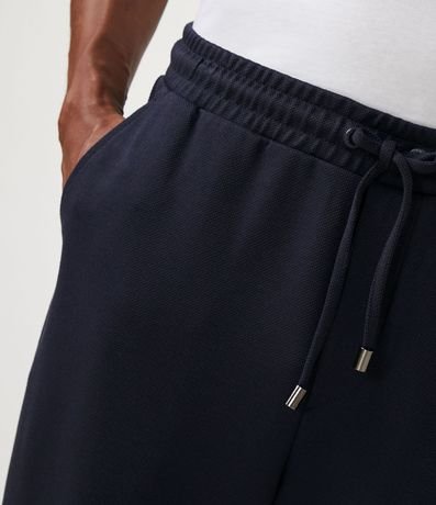 Pantalón Slim en Malla Piquet Texturizada y Cintura Elástica 5