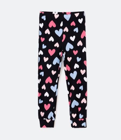 Pijama Largo Infantil Peach Touch Estampado Corazones de Colores - Talle 4 a 14 años 5