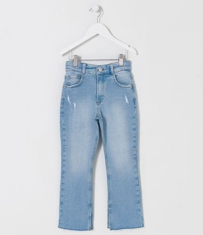 Pantalón Flare Infantil Jeans con Abertura en la Barra - Talle 5 a 14 años 1