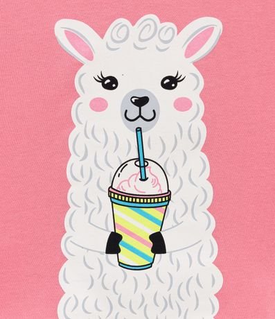 Pijama Corto Infantil Estampado Llama - Talle 5 a 14 años 2