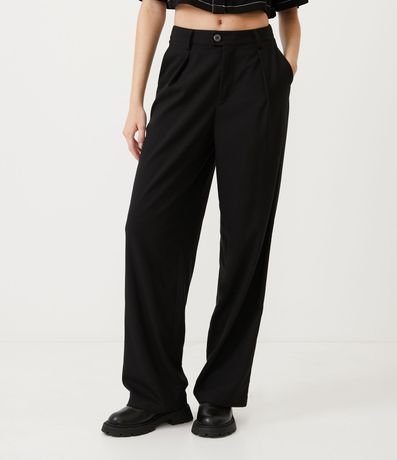 Pantalón Wide Leg Satrería en Poliviscosa con Pliegues 2