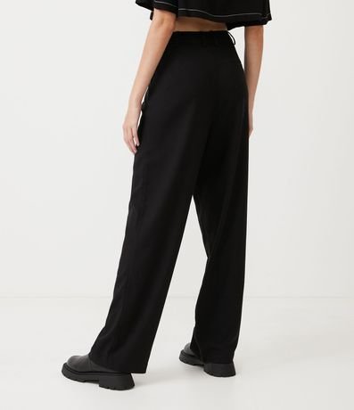 Pantalón Wide Leg Satrería en Poliviscosa con Pliegues 3
