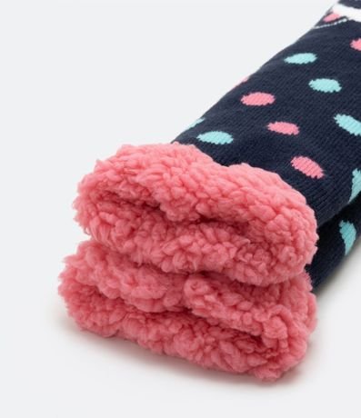 Media Larga Infantil en Punto con Lunares y Estampado de Panda - Talle P al G 3