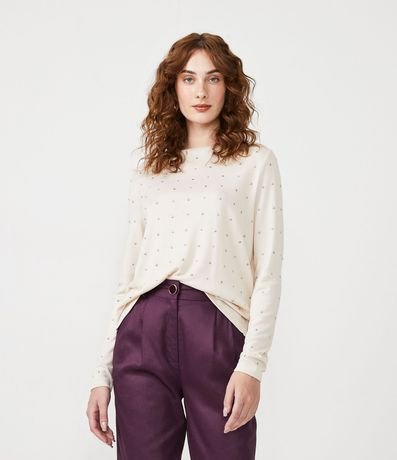 Blusa Acanalada con Manga Larga y Detalles 1