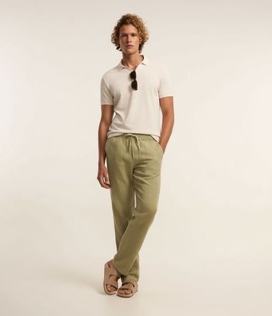Polo Comfort en Algodón Texturizado con Manga Corta