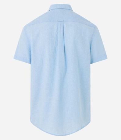 Camisa Manga Corta en Lino con Bolsillo 6