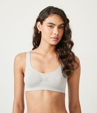 Sujetador Top sin Copa y Aro de Microfibra sin Costura Trifil