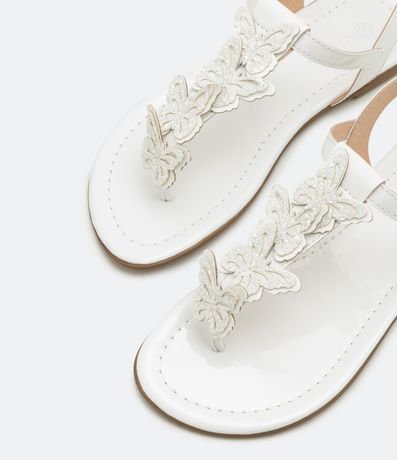 Sandália Rasteira Infantil con Mariposas y Purpurina - Talle 28 al 37 2