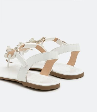 Sandália Rasteira Infantil con Mariposas y Purpurina - Talle 28 al 37 3