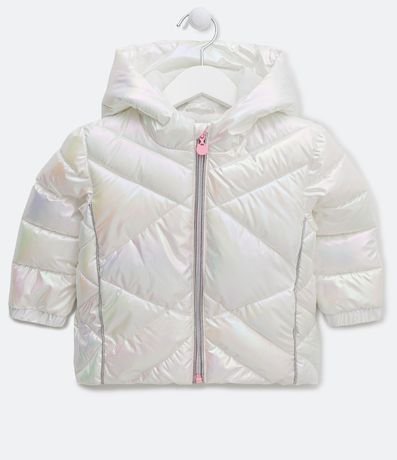 Campera Puffer Infantil Holográfica con Capucha - Talle 1 a 5 años 1