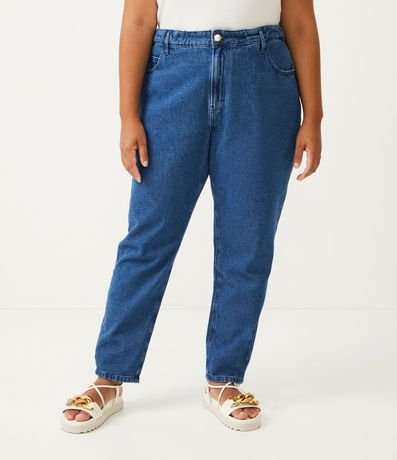 Pantalón Mom Jeans con Botón Perla Curve & Plus Size 1