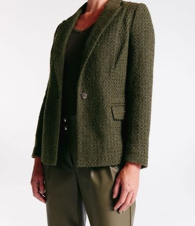 Blazer en Tweed con Botón Unico 3