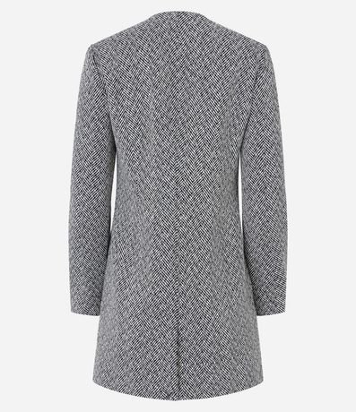 Tapado Alargado en Polyvelour con Bolsillos y Estampa Zigzag 3